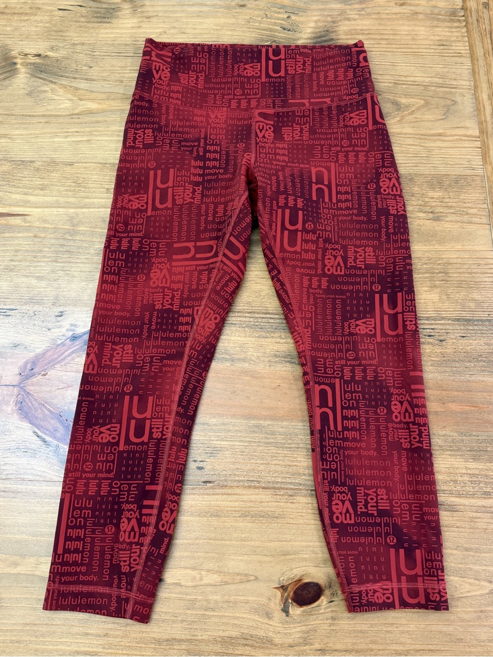 Lululemon Wunder Train Ombré Red Multiprint Tights